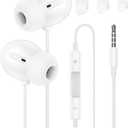 3.5mm Headphones Wired in-Ear Earbuds for Apple iPhone/iPad/iPod, Wired Earbuds with Mic Volume Control 3.5mm Jack Earphones Headphones HiFi Stereo Ear Buds for Galaxy, Google, Laptop, PC Gaming, PS5 (White)