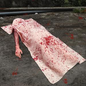 5.4ft Scary Halloween Decorations Outdoor Dead Body Props Showing Right Hand Only - Hallowmas Back from The Grave Victim Prop for Haunted House Party Decor (Assembly Needed)