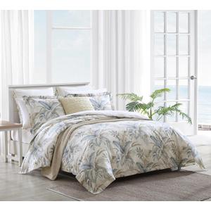 Tommy Bahama - King Comforter Set, Reversible Cotton Bedding with Matching Shams, Super Soft Bedding Set (Bakers Bluff Blue, King) (Off White/Blue/Grey)