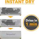 SpaceAid DryingNeat Sink Organizer, Instant Dry Sink Caddy Organizers, Kitchen Sponge Soap Holder Dispenser, Countertop Fast Drying Rack (Bamboo Feet, Gray)