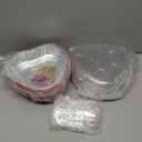 24-Pack Heart Shaped Cake Pans with Lids - 23oz Aluminum Foil Pans for Valentine's & Mother's Day, Red & White