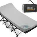 Camping Cot Pad, Pad Only 2 Inch Memory Foam,Camping Pad for Folding Cot and Foldable Cot, Portable Roll Up Camp Gear for Car Camping Travel Tent, Non-Slip Waterproof Bottom, Removable Cover