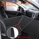RUIANTE Dog Car Seat Cover for Front Seat Pets Travel Safety Seats Booster Seat Dogs Fronts Seats Cover with Car Door Side Panel & Hard Borad Universal for Cars Pickup Trucks (Black)