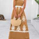 PRETTYGARDEN Summer Dress for Women 2026 Floral Sundress Spaghetti Strap Flowy Beach Vacation Boho Maxi Dresses (S)