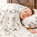 Chanasya Premium Printed King Bed Sheet Set 4-Piece - Soft Lattice Bamboo Print - 1 Flat Sheet 1 Fitted Sheet and 2 Pillowcases - Wrinkle Resistant Microfiber Sheets - Creme - King