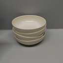 30oz Ceramic bowls set of 4-8" serving bowls for Kitchen,Pasta,Salad-Dishwasher & Microwave Safe Perfect for Housewarming, Thanksgiving, Christmas-Reactive Glaze Mixed White