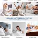 BEDLORE Waterproof Mattress Protector, Queen Size Mattress Pad Noiseless with Deep Pocket 6"-18" Depth, Soft Breathable Dirt-Proof Bed Mattress Cover Washable for Home, Bedroom, Hotel (Black)