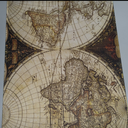 Dark Academia Mouse Pad Vintage World Map Design Custom Mouse Pad, Rectangle, 9.75" x 7.75"