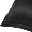 PiccoCasa 2 Pack Satin Pillowcase for Hair and Skin, Euro Sham Pillow Covers Soft Silky Oxford Pillow Cases with Envelope Closure European(26"x26") Black