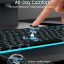 Wireless Keyboard and Mouse Combo,SABLUTE KM25Pro Rechargeable Backlit Ergonomic Keyboard with 4000mAh Battery, Wrist Rest and Phone Holder, Quiet for PC/Mac/Laptop/Windows/Chrome OS