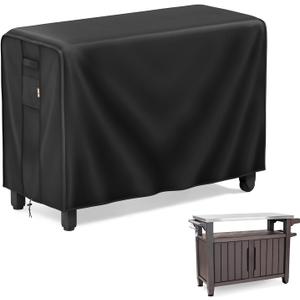 MR. COVER Outdoor prep table cover 52 inch for Keter Unity XL Outdoor Rolling Table Cart, 600D Heavy Duty Waterproof for Grill Dining Kitchen Island cart Protective, Outdoor Storage Cabinet Cover