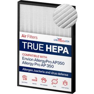 AP350 True HEPA Filter Replacement Compatible with Envion AllergyPro AP350 Allergy Pro AP 350 Air Purifiers by LifeSupplyUSA