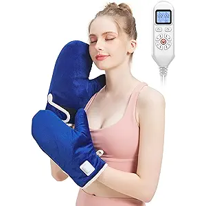 Heated Gloves for Arthritis Hands  Electric Heating Mittens 30s Fast Heat Therapy for Carpal Tunnel Pain Relief  Hand Heating Pad Treatment Wrist Fingers 1090Min Auto Shut Off & 86℉158℉ Temp