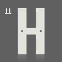 2 x Ya_chtttwo 3 Inch Aluminum Metal Letters - Rustproof, Lightweight, Recyclable & Easy to Install Address Signs (White H)