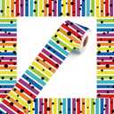 Tenceur 120ft Striped Bulletin Board Border for Classroom, Colorful