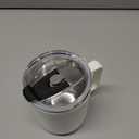 CutieKeeLoo Stainless Steel Drinking Cup with Lid, 500ml (17oz) Mug - Leakproof, Straw & Sip Lid, Classic White