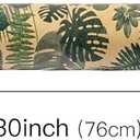 RUSPEPA Kraft Wrapping Paper Roll - Green Leaf Pattern - 30 Inches x 100 Feet, 1 Count