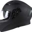 CUTEY Full Face Motorcycle Helmet - DOT Certified, Lightweight, Dual Visor, Ventilated - for Adults Men & Women, Small
