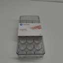 iDesign Plastic Egg Holder Fridge Organizer with Front Handle  14.57" x 6.25" x 3", Clear