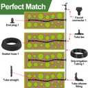 Drip Irrigation System Kit Garden Watering System 200ft 1/4 Inch Soaker Hose 100ft 1/4 Inch Drip Irrigation Tubing with Distribution Tubing and Accessories for Garden Greenhouse Patio Lawn