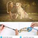 DIBBATU Flirt Pole for Dogs Interactive Dog Toys for Large Medium Small Dogs Chase and Tug of War, Dog Teaser Wand with Lure Chewing Toy for Outdoor Exercise & Training