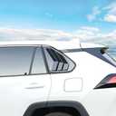 Blazeray Rear Side Window Louvers for Toyota RAV4 2019 2020 2021 2022 2023 2024 2025 ABS Carbon Fiber Sport Style Air Vent Scoop Shades Cover Blinds Trim External Accessories