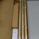 Heavy Duty Curtain Rods for Windows 48 to 84 Inch, 1 Inch Gold Curtain Rods for Outdoor, Farmhouse, Bedroom, Kitchen, Living Room, Adjustable Easy Install Curtains Rod (A2,Gold,30"-90")