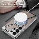 Magnetic for Samsung Galaxy S25 Ultra Leather Case,[Compatible with Wireless Charging] Business Luxury PU Leather Shockproof Protective Slim Phone Cover for Samsung Galaxy S25 Ultra(Beige)