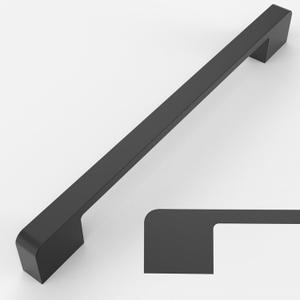Amerdeco 10 Pack Matte Black Cabinet Pulls 11.3Inch(288MM) Hole Centers Kitchen Cabinet Handles Cabinet Hardware Cupboard Handles Drawer Pulls ZH0062