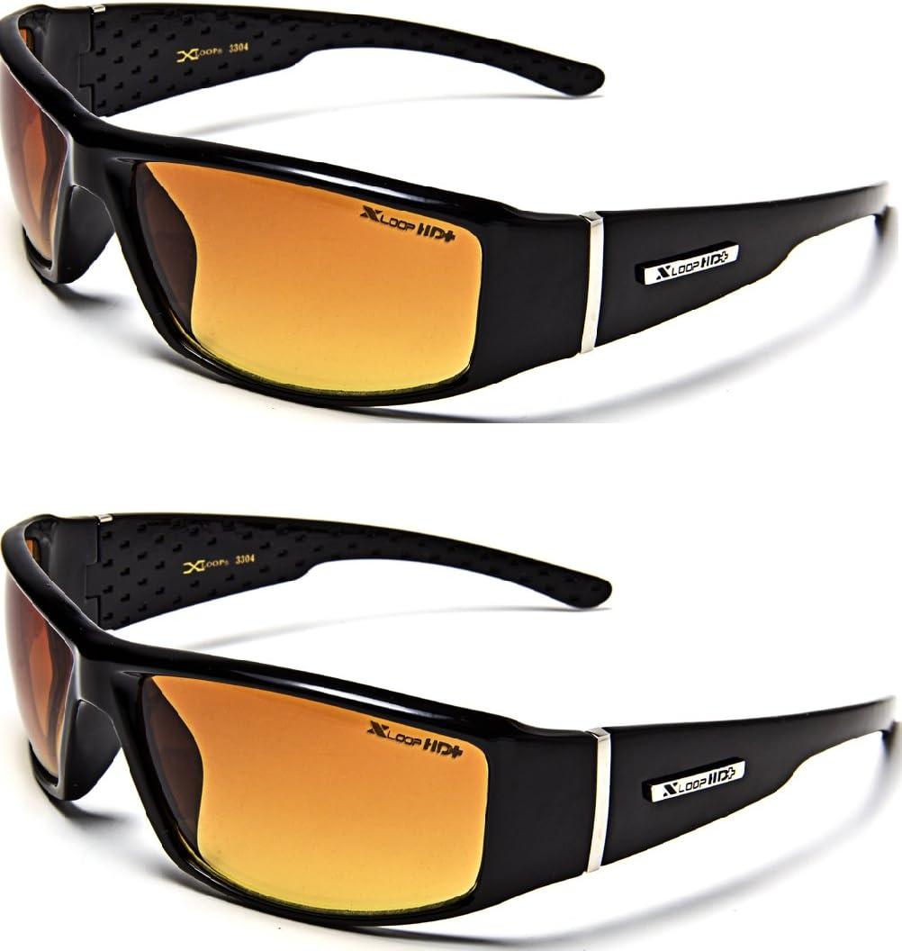 X LOOP HD Anti-Glare Driving Glasses 2 PACK (Black)