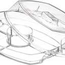 DEAYOU Ice Serving Tray for Party Food, Chilled Serving Platter Dish with 4 Compartments, 15" Flip-Lid Divided Serving Bowl for Appetizers, Fruits, Vegetables, Salads, Shrimp Cocktail