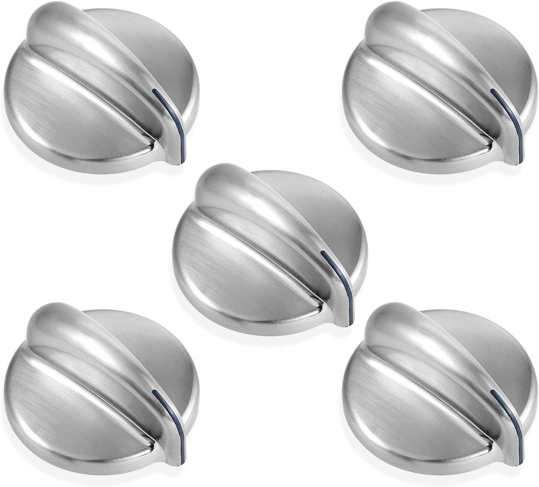 Allstare WB03X43926 Stove Knobs Replacement Parts for GE Range Parts Profile Stove Knobs 183D8269 KIP 5E87 GE Cooktop Knobs JGBP87SEM1SS PGB918SEM1SS Gas Range Burner Control Knob Oven Knobs 5 Pcs