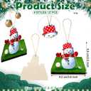 Amyhill 27 Pcs Golf Christmas Ornament for Tree Snowman Golf Cart Themed Christmas Tree Ornaments Wooden Hanging Decoration with Rope for Xmas Holiday Party Decor