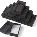 12pcs Black Small Jewelry Gift Boxes 3.19x2.03 Inch Bracelet Necklace Earring Packaging Boxes Jewelry Display Box With Lids Bowknot for Easter Mothers Day Jewelry Display