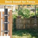 String Light Poles for Outside Deck 2 Pack 8FTHeavy Duty Metal Garden Outdoor Light Poles for Solar String Light Bulbs Hanging Kit for Yard Garden Fence Post Deck Party Wedding