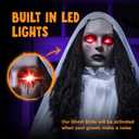 JOYIN 67" Halloween Decorations Outdoor Life Size Bride Decor, White Ghost Haunted House Props with Creepy Sound for Garden Yard Lawn