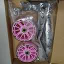 Bike Training Wheels for 16-22 inch Geared Bikes, Heavy Duty Reinforced Stabilizers for Kids Multi-Speed Bicycle, Stable & Adjustable Training Wheel Kit for Boys Girls (Pink)