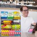Candy Display Rack 2 Pack, Snack Display for Counter, Snack Organizer for Countertop, Metal Shelf Chip Rack Display Stand Chip Bag Holder, Concession Stand Retail Display