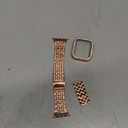 JR.DM Diamond Bands with Bling Case Women Compatible with Apple Watch 40mm 38mm 41mm 44mm 45mm 42mm 46mm 49mm Luxury Metal Bracelet Replacement Strap for iWatch Series 11/10/9/8/7/6/5/4 SE/Ultra 3/2/1