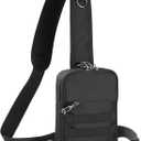 Sling Bag, Tactical Anti Theft Crossbody Bag with Zipper Lock RFID EDC Small Chest Bags for Men Women