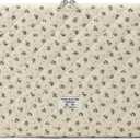 Puffy Laptop Sleeve 13-15.6 Inch Cute Quilted Laptop Protective Case Padded Floral Computer Sleeve for MacBook (A-Blue, 13 Inch)