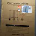 41 Inch Tall Baby Gate Auto Close Dog Gate Adjustable 29.92"-57.48" Wide Pressure Mounted Walk Through Swing Pet Gate for Doorways (White, 29.92"-57.48" Wide)
