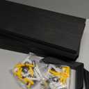 WOPITUES Wood Floating Shelves Set of 6, Shelves for Wall Decor, Farmhouse Shelf for Bedroom, Bathroom Storage Shelves, Book Shelves for Living Room-Black (16.5 Inch)