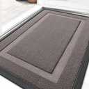 OLANLY Front Door Mat Indoor Outdoor Entrance, Waterproof All-Season, All-Weather Doormat, Sturdy Natural Rubber, Low Profile, Easy Clean Patio Porch Entryway Mat, 29.5x17, Taupe