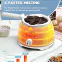 LUSHYUM Chocolate Melting Pot Candy Melts Melter with 2 Insert Pots and Spatula, 4 Cups Capacity Warmer Machine, Ideal Dipping Tool Kitchen Supplies for Making Cake Pop Covered Strawberries Fondue