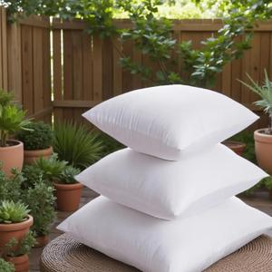 Phantoscope Pack of 3 Pillow Inserts,100% Virgin Fiber Fluffy Decorative Throw Pillow for Couch,Sofa,40x40 cm (White)