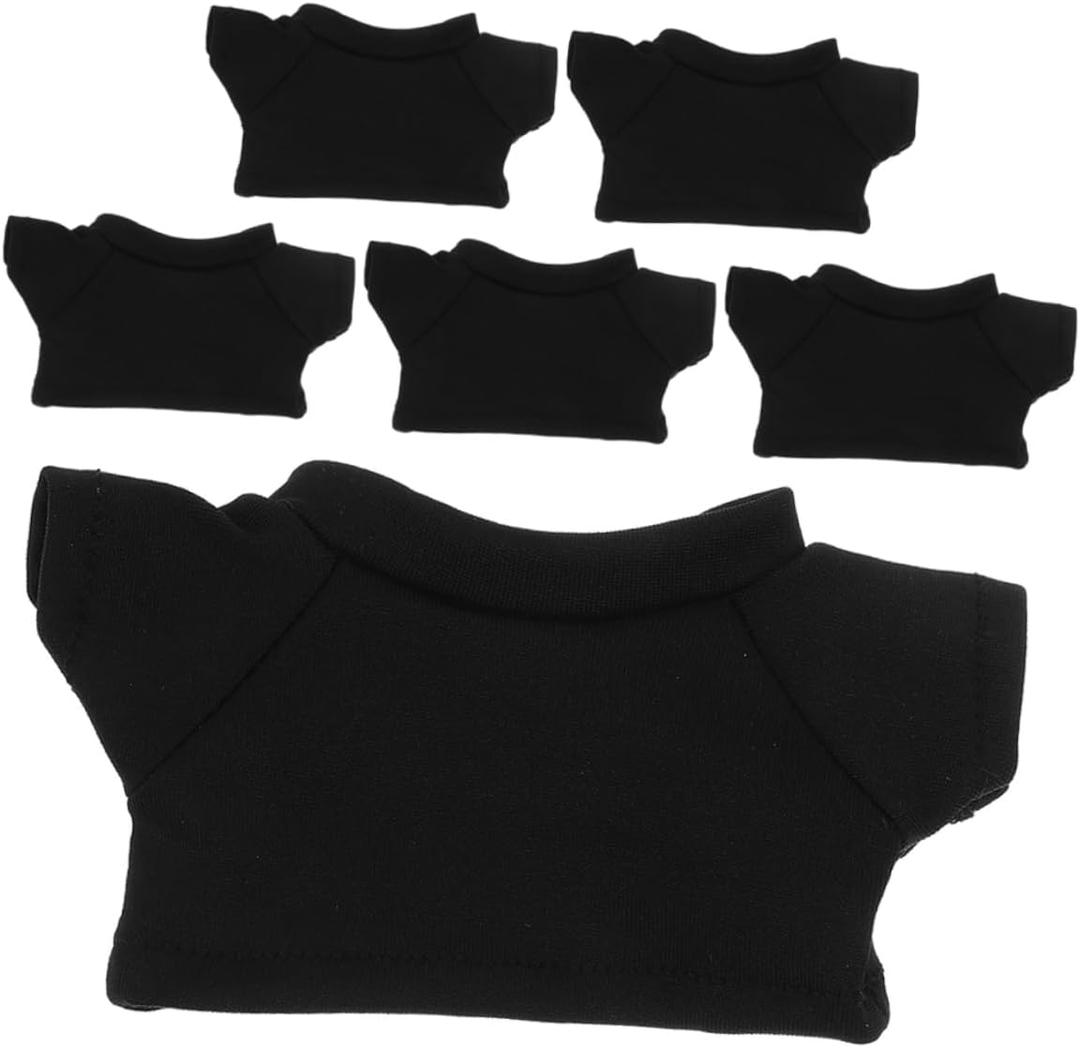 Garneck 8pcs Classic Bear T-Shirts for Stuffed Animals Soft Cloth Mini Bear Clothes Outfits Round Neck Design for Boys and Girls