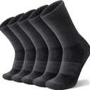 ANTSANG Merino Wool Hiking Socks for Men & Women 5 Pairs Thermal Warm Winter Thick Cushion Moisture Wicking Crew Boot Socks L