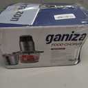 GANIZA Food Processors, Electric Food Chopper with Meat Grinder & Vegetable Chopper - 2 Bowls (8 Cup+8 Cup) with Powerful 450W Copper Motor - Includes 2 Sets of Bi-Level Blades for Fruits/Meat/Nuts (Black)