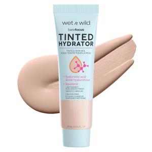 wet n wild Bare Focus Tinted Hydrator Tinted Skin Veil, Lightweight Buildable Coverage with Hyaluronic Acid & Vegan Squalane, Semi-Matte Finish, Cruelty-Free - Fair (0.91 Ounce (Pack of 1))